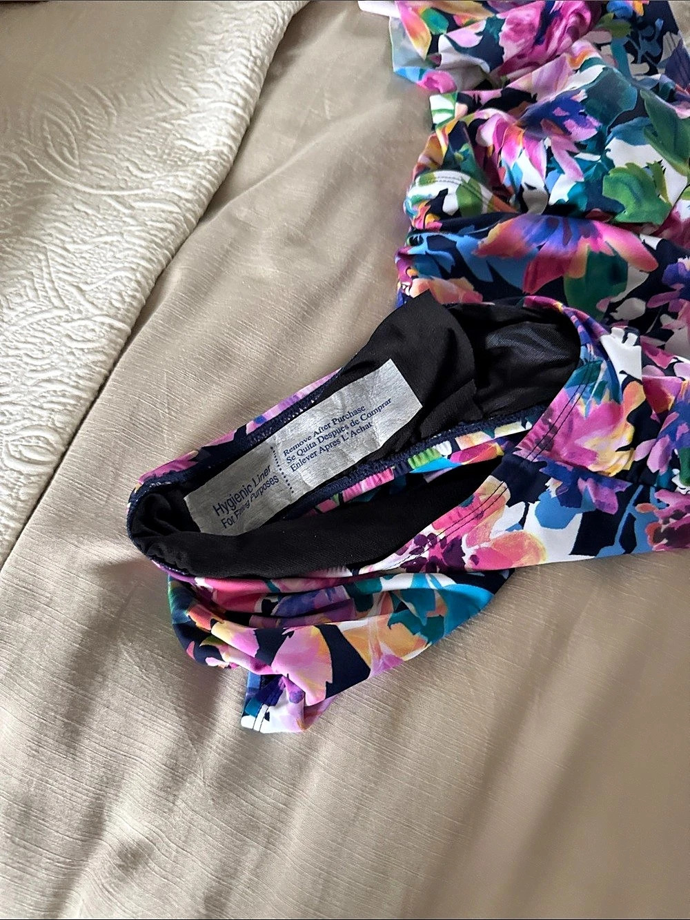 Created for Macy's Floral One-Piece Swimsuit in Blue & Pink NWT - Picture 5 of 7